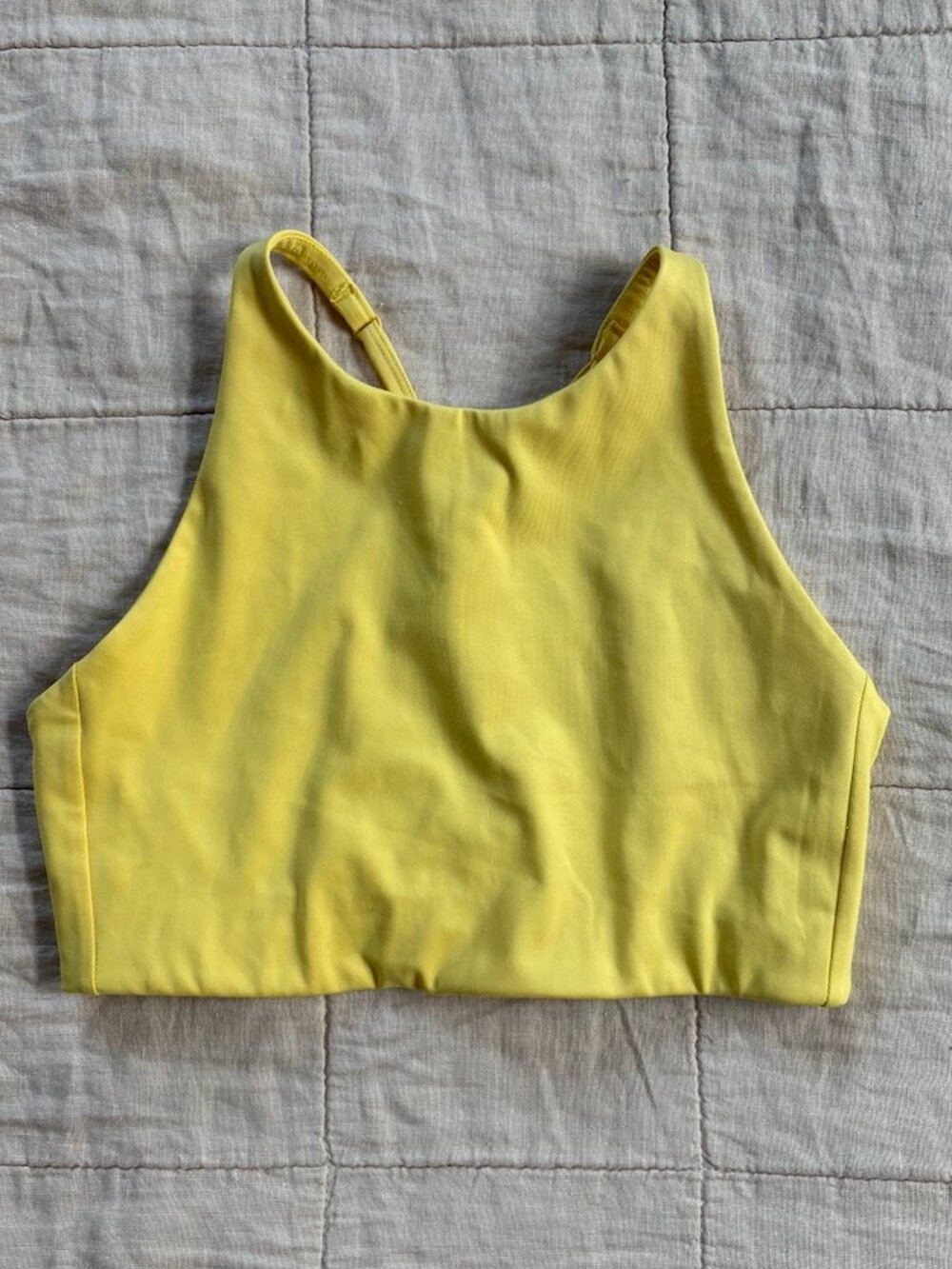 Girlfriend Collective Topanga Bra in Lemon